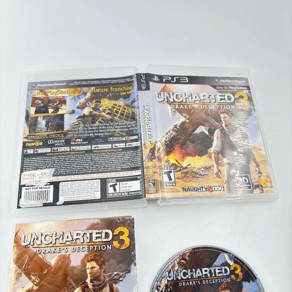 Uncharted 3 Drakes Deception Sony PlayStation 3 PS3 Game Tested & Complete - Picture 3 of 5